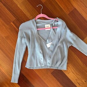 Abercrombie Ribbed Cardigan and Tank Top